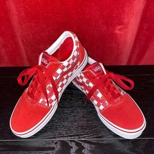 Red Checkered Vans- Brand New